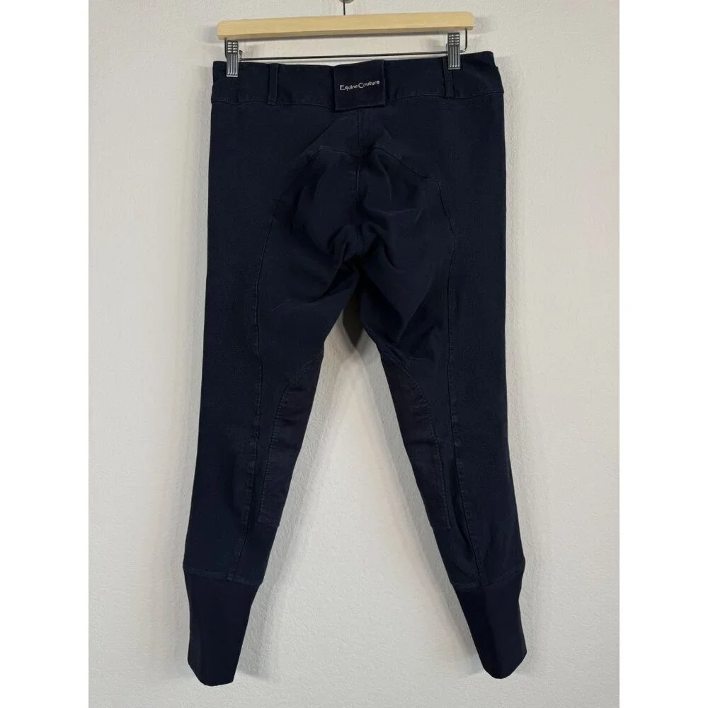 Equine Couture Horse Riding Schooling Breech Navy‎ Embroidered Women’s 30 Pants